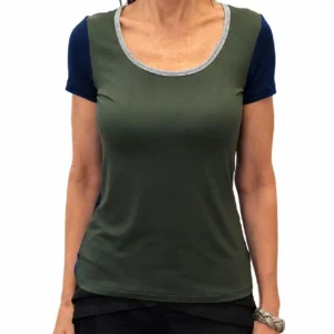 Blusa Kelly manga curta tricolor